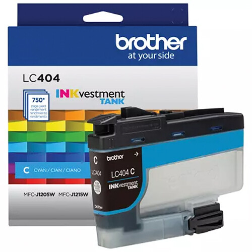 Brother Genuine LC404 INKvestment Tank Standard Yield Cyan Ink Cartridge