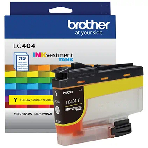 Brother Genuine LC404 INKvestment Tank Standard Yield Yellow Ink Cartridge