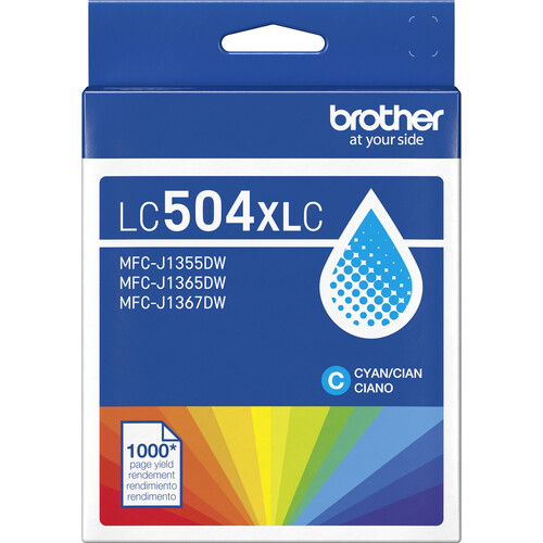 Brother LC504XL High Yield Ink Cartridge (Cyan)