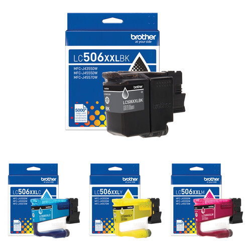 Brother LC506XXL Super High-Yield Cartridge Kit (CMY and Black)