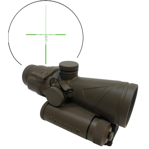 BROWE 4x32 Combat Optic Riflescope (5.56mm Green Full Line Crosshair Reticle, Flat Dark Earth)