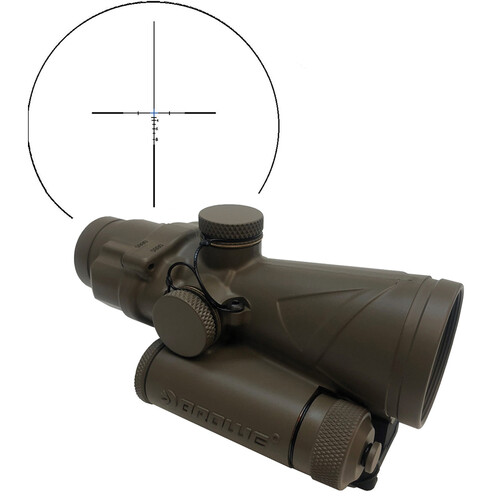 BROWE 4x32 Combat Optic Riflescope (7.62 x 51mm Blue Crosshair Reticle, Flat Dark Earth)