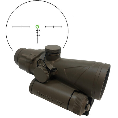 BROWE 4x32 Combat Optic Riflescope (5.56mm Green Horseshoe & Dot Reticle, Flat Dark Earth)