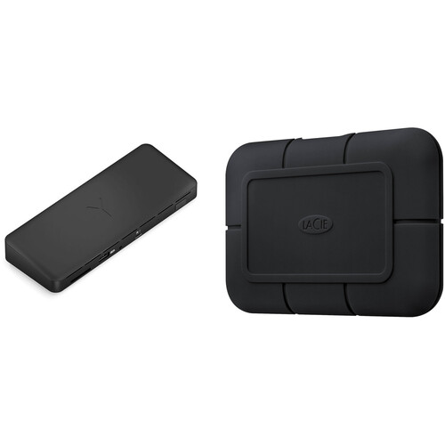 Brydge Stone Pro 12-Port TB4 Docking Station and LaCie 2TB Rugged SSD PRO Thunderbolt 3 External SSD Kit