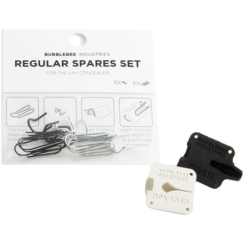 Bubblebee Industries Regular Spares Set for Lav Concealer (6 Sets, Silver/Black)