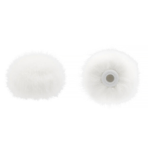Bubblebee Industries The Windbubble PRO Fur Windscreen for Omni Lavalier Mics (White, Medium, 2-Pack)