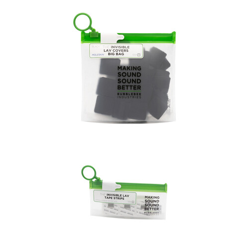 Bubblebee Industries Invisible Lav Covers Moleskin Big Bag Kit with Tape Strips (120-Pack, Black)
