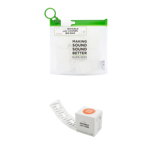Bubblebee Industries Invisible Lav Covers Original Mesh Big Bag Kit with Tape Roll (40-Pack, White)