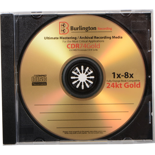 BURLINGTON RECORDING BA-CDR74GOLD Gold Mastering / BA-CDR74GOLD