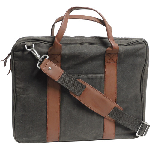 Buxton DOPP Canvas Slim Briefcase (Olive)
