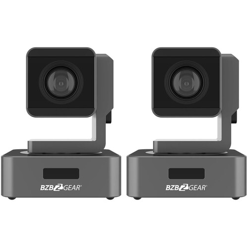 BZBGEAR 1080p HDMI/SDI/USB Live Streaming PTZ Camera with 10x Zoom & PoE (Gray, 2-Pack)