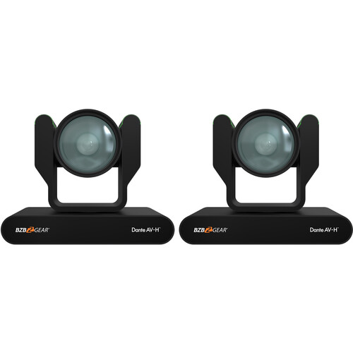 BZBGEAR 4K PTZ Auto-Tracking/Live Streaming Camera with Tally & 12x Zoom (Black, 2-Pack)