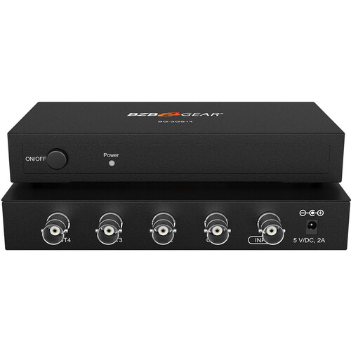 BZBGEAR 3G-SDI 1 x 4 Splitter/Distribution Amplifier