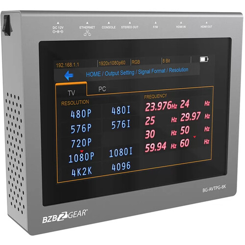 BZBGEAR 8K UHD HDMI 2.1 48Gbps Advanced Signal Test Generator and Analyzer