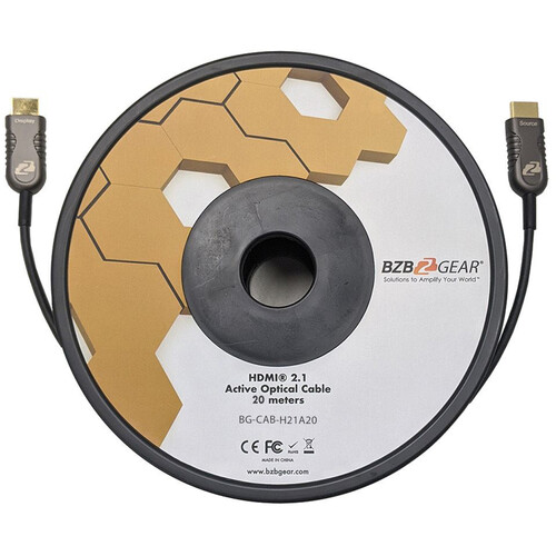 BZBGEAR Ultra-High Speed Active Optical HDMI Cable with Ethernet (66')