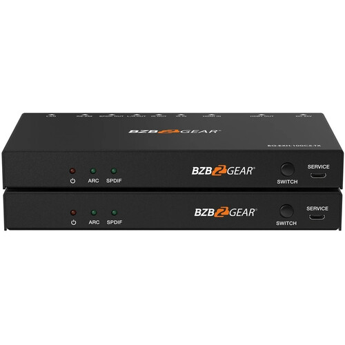 BZBGEAR 4K HDMI HDBaseT Extender with IR/ARC/PoC/RS-232/Ethernet & Audio Embedding/De-Embedding