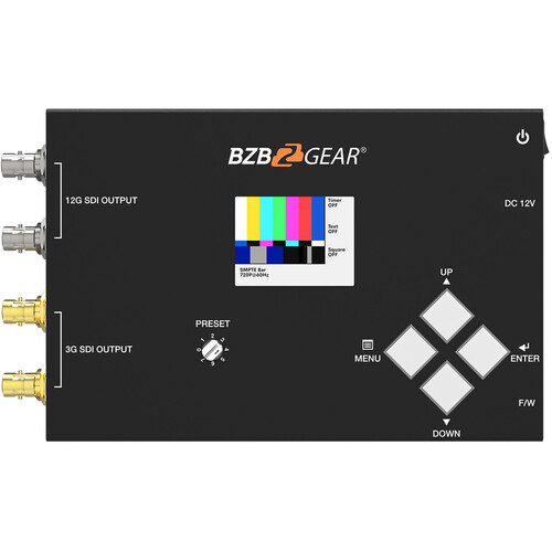 BZBGEAR UHD 4K 12G-SDI Video G2 Test Pattern Generator