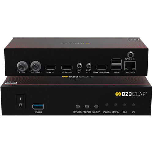 BZBGEAR BG-STREAM-DE 1-Channel SDI/HDMI Encoder/Decoder/Recorder with USB 3.0 (Dante AV-H Ready)