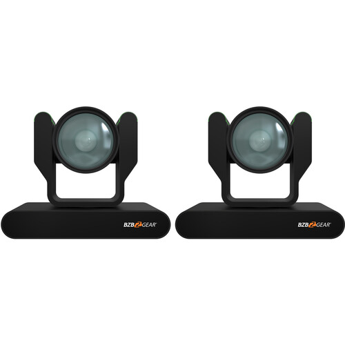 BZBGEAR Live Streaming 4K PTZ Camera with Tally Lights & 12x Optical Zoom (Black, 2-Pack)