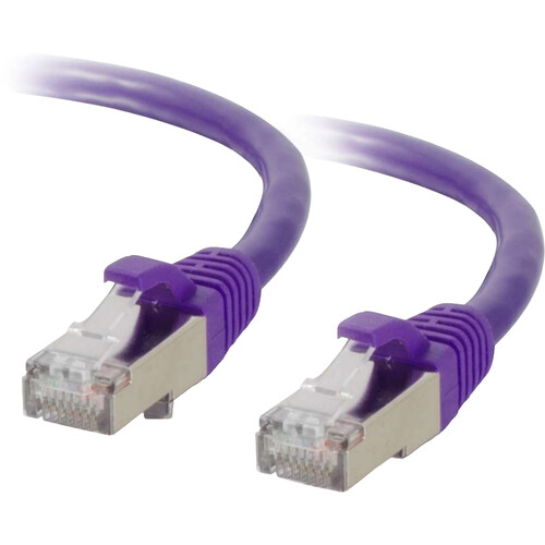 C2G CAT6 Snagless Shielded STP Ethernet Network Patch Cable (10', Purple)
