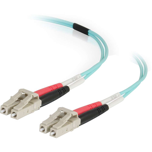 C2G 50/125 LC Male to LC Male Multimode Fiber Optic OM4 Cable (3.3')