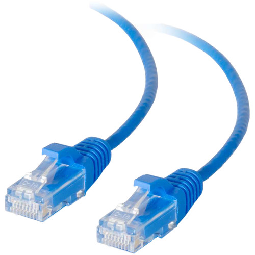 C2G RJ45 Male to RJ45 Male Cat 5e Slim Patch Cable (7', Blue)