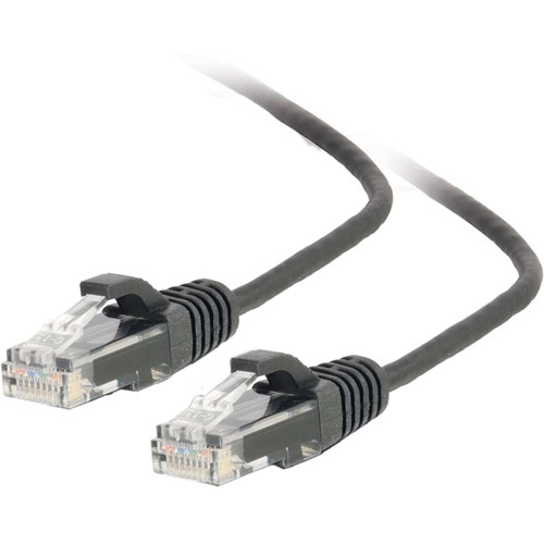 C2G RJ45 Male to RJ45 Male Cat 5e Slim Patch Cable (4', Black)