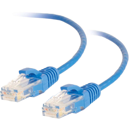 C2G RJ45 Male to RJ45 Male Slim Cat 6 Patch Cable (9', Blue)