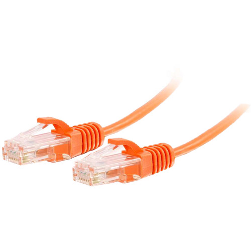 C2G RJ45 Male to RJ45 Male Slim Cat 6 Patch Cable (10', Orange)