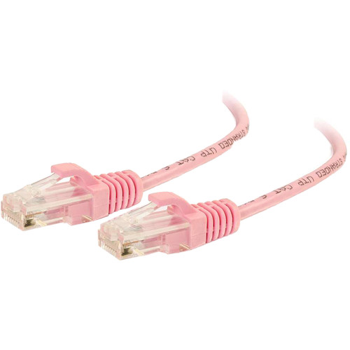 C2G RJ45 Male to RJ45 Male Slim Cat 6 Patch Cable (7', Pink)