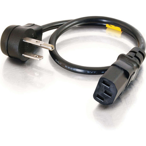 C2G 18 AWG Universal Flat-Panel Power Cord NEMA 5-15P to IEC C13 (1.5')