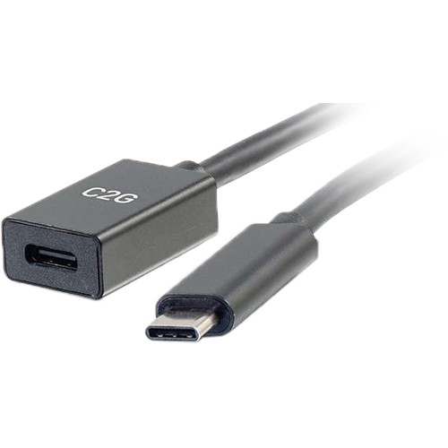 C2G 1' USB-C to C 3.1 (Gen 1) Male to Female Extension Cable (5Gbps)