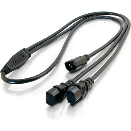 C2G 1-to-2 Power Cord Splitter (16 AWG, Black, 6')