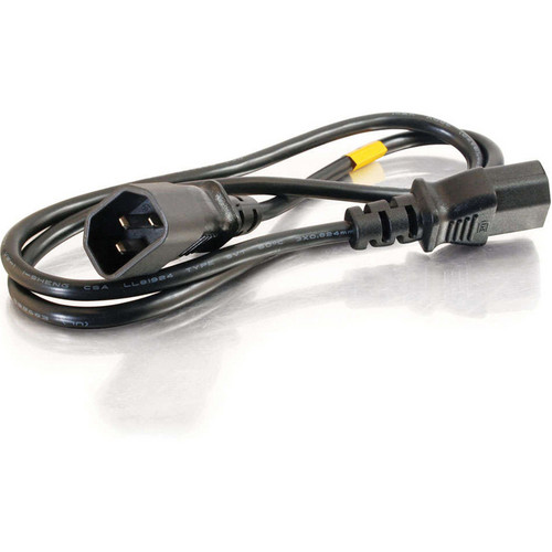 C2G 8' 16 AWG 250V Power Extension Cord (IEC320C14 to IEC320C13, Black)