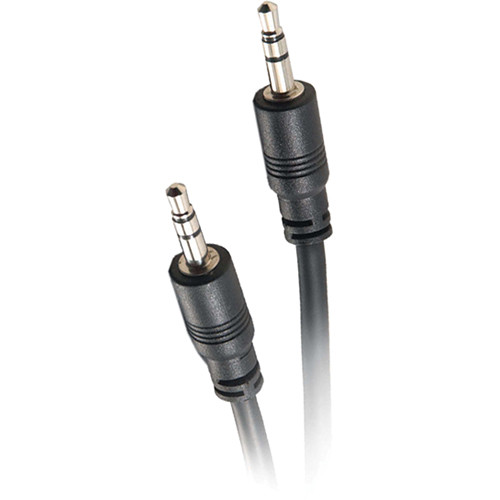 C2G 3.5mm TRS Male to 3.5mm TRS Male CMG-Rated Cable with Low Profile Connectors (Black, 35')