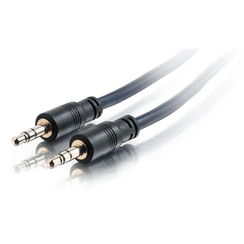 C2G 3.5mm Plenum-Rated Stereo Audio Cable with Low-Profile Connectors (15')