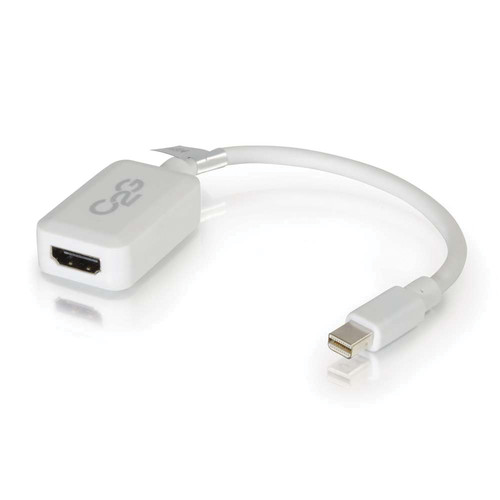 C2G Mini DisplayPort Male to HDMI Female Adapter Converter (8", White)