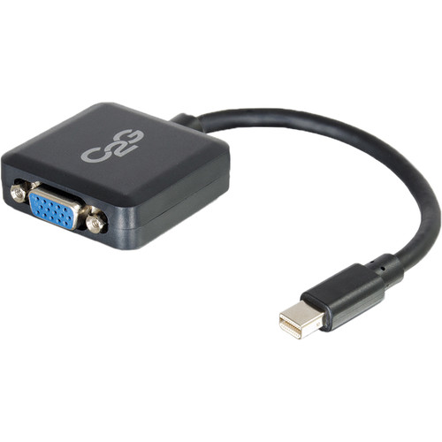 C2G Mini DisplayPort Male to VGA Female Active Adapter Cable (8", Black)