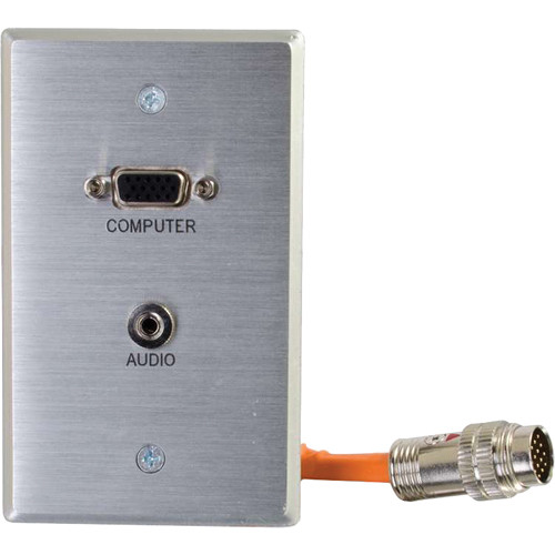 C2G RapidRun VGA (HD15) + 3.5mm Single Gang Wall Plate