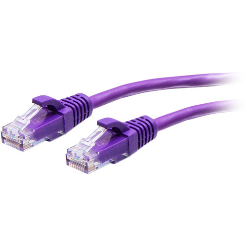C2G Cat6a Snagless Unshielded (UTP) Slim Ethernet Network Patch Cable (10', Purple)