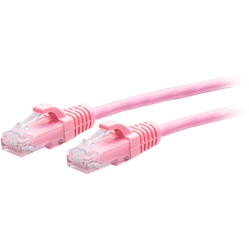 C2G Cat6a Snagless Unshielded (UTP) Slim Ethernet Network Patch Cable (10', Pink)