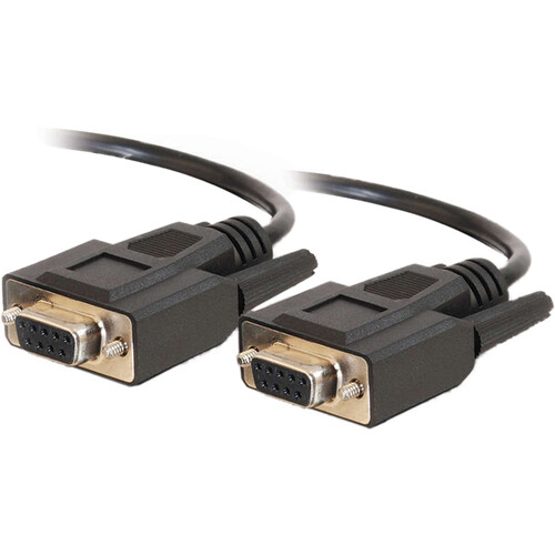 C2G DB9 Female to Female Serial RS-232 Cable (1', Black)