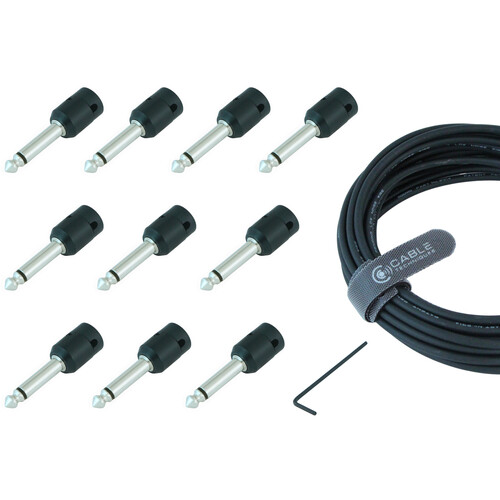 Cable Techniques DIY Pedalboard Cable Kit (Black, Standard, 10 Pieces)