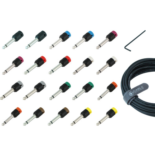 Cable Techniques DIY Pedalboard Cable Kit (Multicolor Caps, Standard, 20 Pieces)