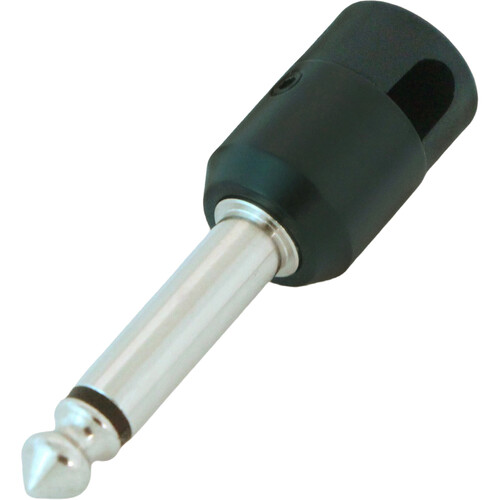 Cable Techniques Low-Profile Right-Angle 1/4" Plug (2-Pole, Large Black Cap)