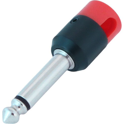 Cable Techniques Low-Profile Right-Angle 1/4" Plug (2-Pole, Large Red Cap)