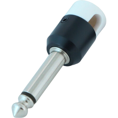 Cable Techniques Low-Profile Right-Angle 1/4" Plug (2-Pole, Large White Cap)