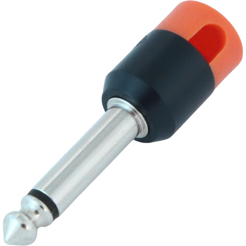 Cable Techniques Low-Profile Right-Angle 1/4" Plug (2-Pole, Standard Orange Cap)