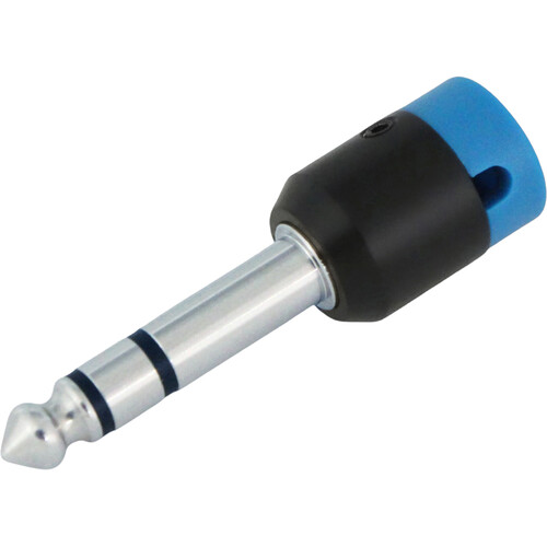 Cable Techniques Low-Profile Right-Angle 1/4" Plug (3-Pole, Standard Blue Cap)