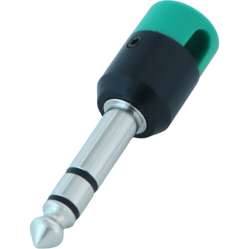 Cable Techniques Low-Profile Right-Angle 1/4" Plug (3-Pole, Standard Green Cap)